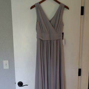 Grey Purple Long Formal Dress